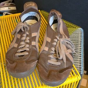ASICS Tiger shoes, Brown Sneakers, Leather, Retro